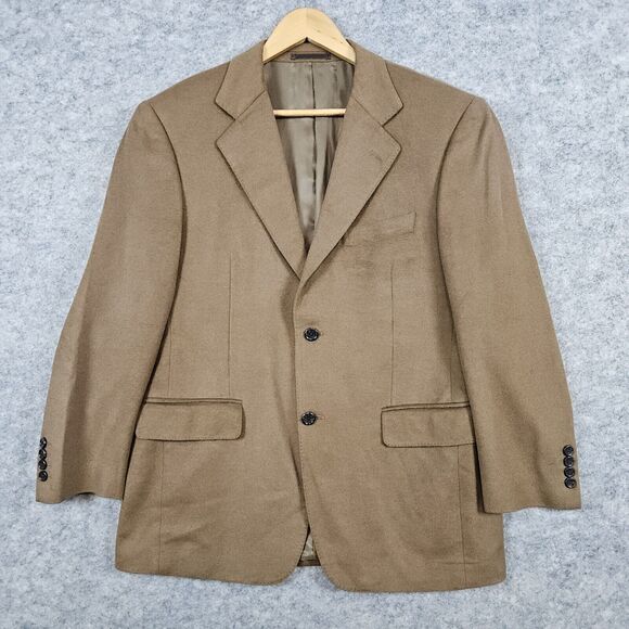 Valentino Rudy Italy 100% Pure Cashmere Brown Blazer/Sport Coat/Suit Jacket‎ - Picture 1 of 13